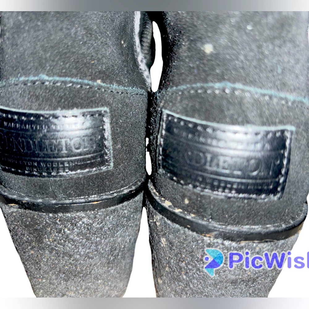 Pendleton Islegate Bootie Cork Wedge Black Suede … - image 2